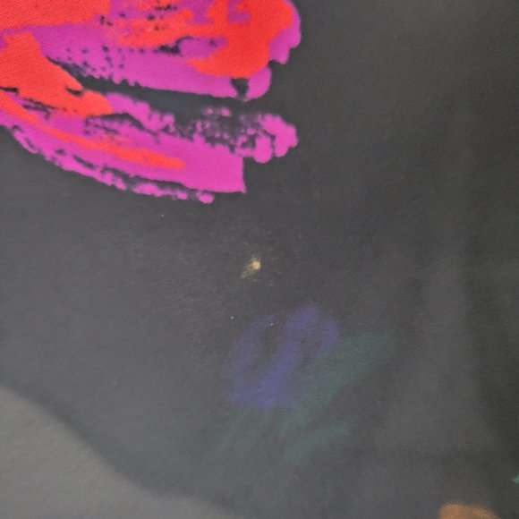 80s Sheer Black Abstract Floral Dress - Picture 7 of 14